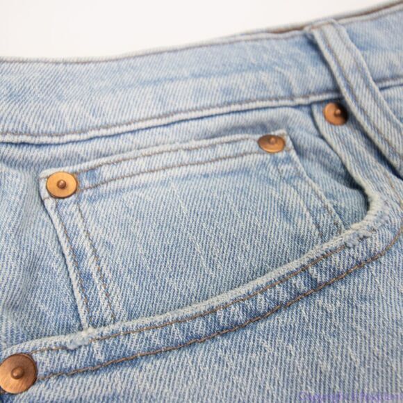 Madewell The High-Rise Slim Crop Boyjean in Dumas Wash: Ripped Edition,size 30 - Picture 4 of 16
